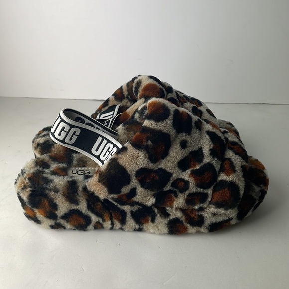 UGG Fluff Yeah Leopard Slippers - Picture 3 of 9